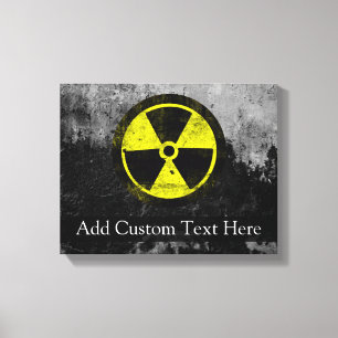 Toile Symbole radioactif Grunge