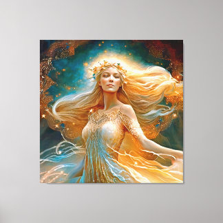 Toile Symbole Virgo Étoile Déesse, Être céleste, Zodiaqu