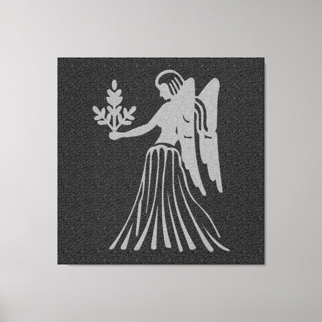 Toile Symbole Zodiac noir et gris Angel étoile Virgo (Recto)