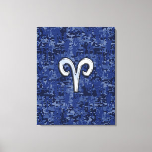 Toile SYMBOLE Zodiaque Aries sur la caméra numérique ble