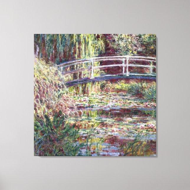 Toile Symphonie du pont japonais de Monet en Art Rose (Recto)