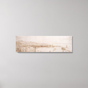 Toile T31454 Vue panoramique de Livourne (stylo et encre