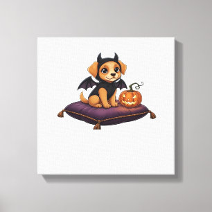 Toile T-Shirt classique Halloween chiot