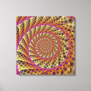 Toile Tabac à spirale léopard