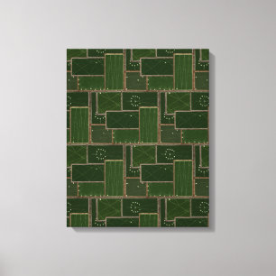 Toile Table de billard Vintage Table de billard Art Pool