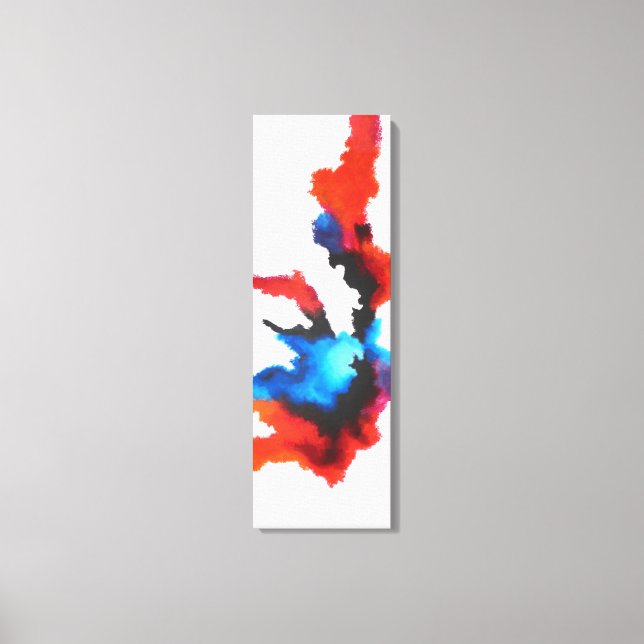 Toile Tableau Abstrait Expressionniste Noir Et Blanc (Recto)