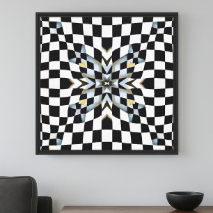 Toile Tableau de bord Abstrait moderne noir et blanc