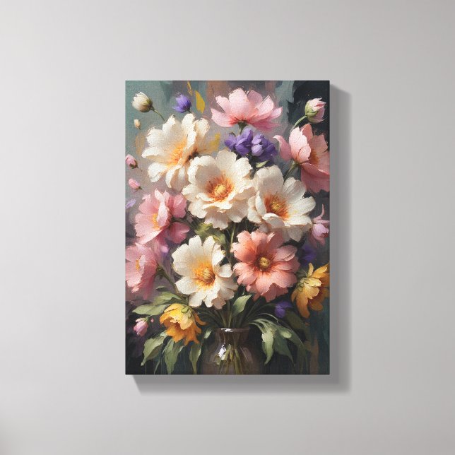 Toile Tableau Décoratif ( Fleurs De Grace) (Recto)