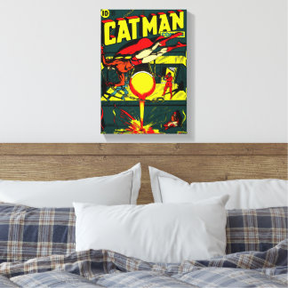 Toile Tableaux CAT-MAN des années 1940