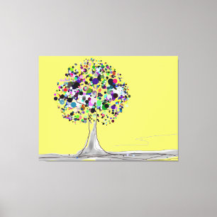 Toile Tableaux colorés pour la prospérité de l'arbre Imp