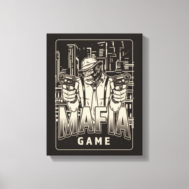 Toile Tableaux de jeu mafia (Recto)