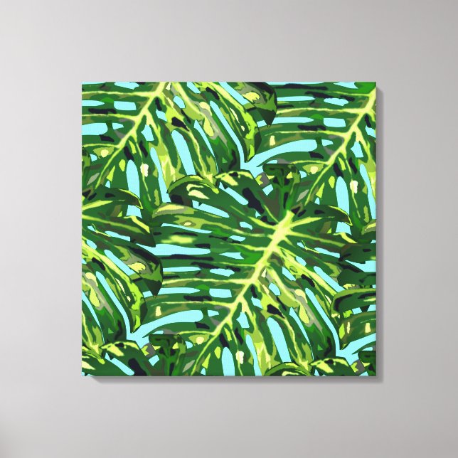Toile Tableaux Feuille tropicaux (Recto)