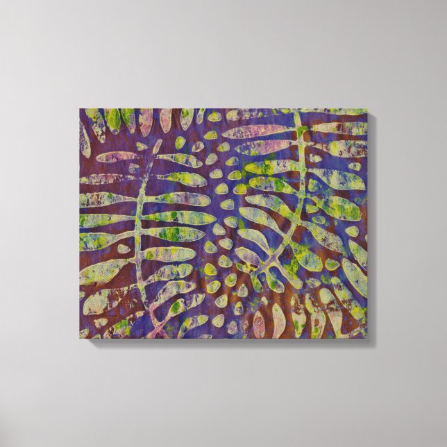 Toile Tableaux Gelli Art Abstrait (Recto)