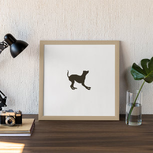 Toile Tableaux Silhouette Chien Dessiné À La Main