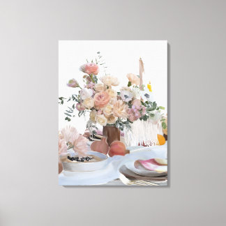 Toile Tablescape Bohème d'été