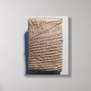 Toile Tablet avec quatorze lignes d'un texte mathématiqu