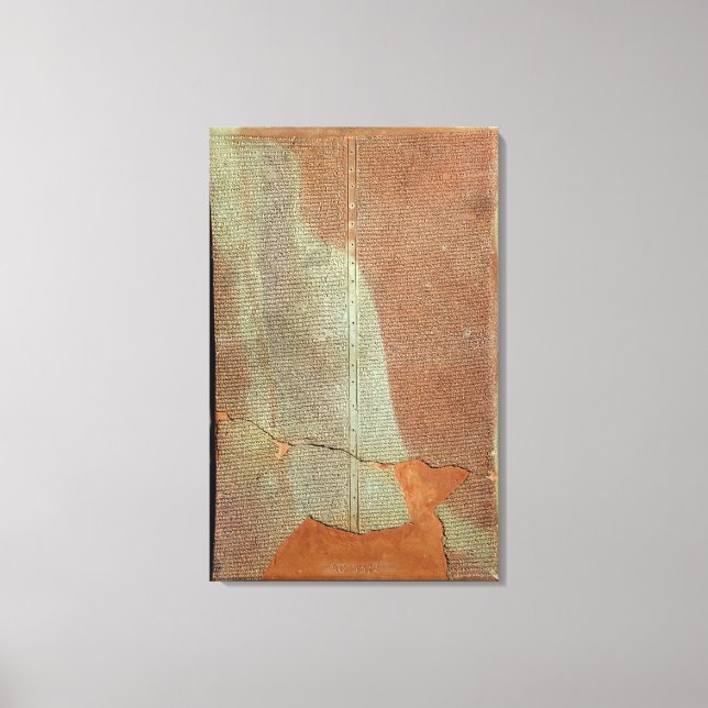 Toile Tablette avec l'histoire du roi Sargon II (Recto)