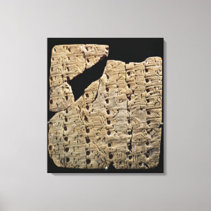 Toile Tablette avec script cuneiform, de Uruk