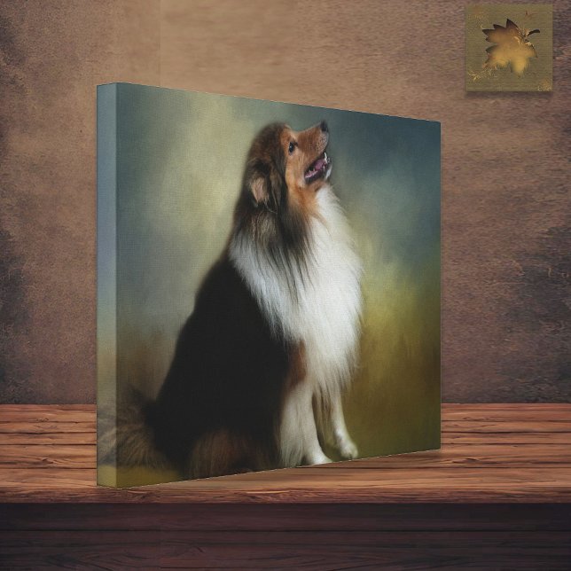 Toile Tablette Shetland Sheep Dog Canvas (Créateur téléchargé)