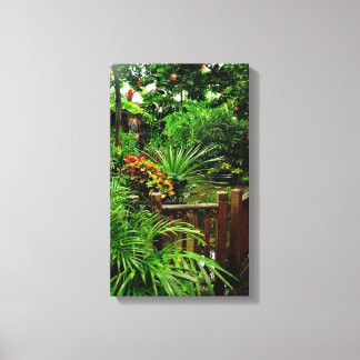 Toile Tablette Tropical Garden étirée