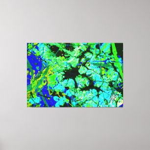 Toile Tache Abstraite Verte Bleue de Gestation