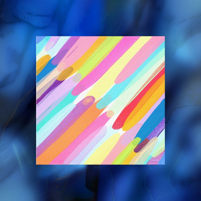 Toile Taches de couleur diagonales, peinture Abstraite (Créateur téléchargé)