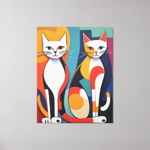 Toile Tail Tales : Aventures Abstraites De Chats