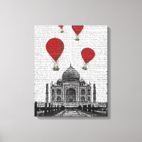 Taj Mahal et Red Hot Air Balloons