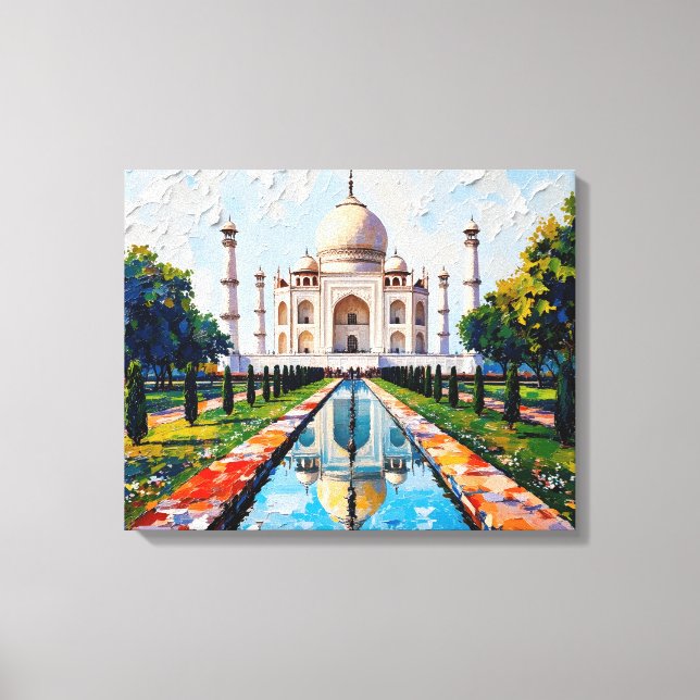 Toile Taj Mahal India Premium Canvas Wall Art (Recto)