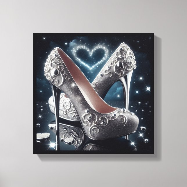 Toile Talons hauts, coeurs et diamants de Stilettos (Recto)