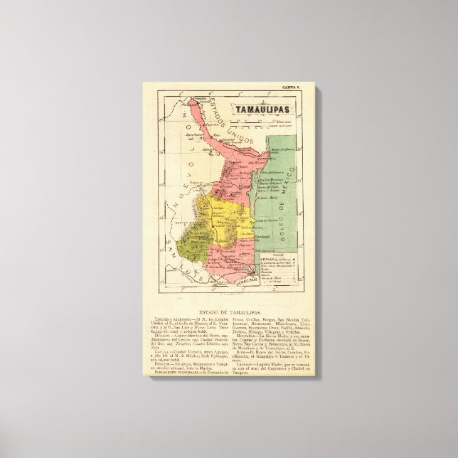 Toile Tamaulipas, Mexique (Recto)