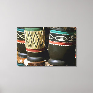 Toile Tambours sculptés à la main, Livingston, Zambie