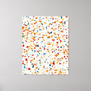 Toile Tan Terrazzo   Peinture Eclectique Quirky Confetti