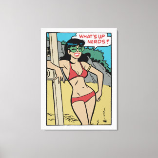 Toile Tanned Beach Bunny Bikini Girl • What's Up Nerds? 