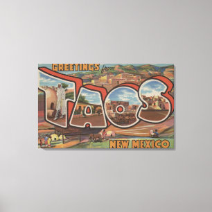 Toile Taos, Nouveau-MexiqueGrandes lettres ScènesTaos, N