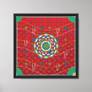 Toile Tapis Persan Motif Mandala 