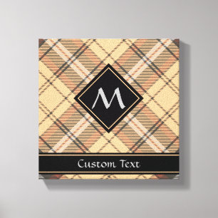 Toile Tartan beige et marron