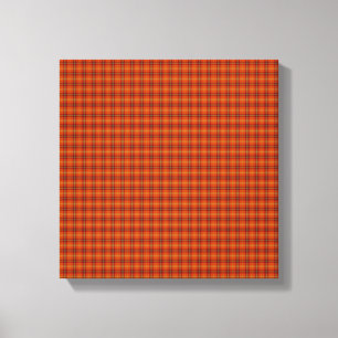 Toile Tartan Orange Enveloppée