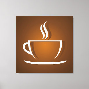 Toile Tasse de café brun