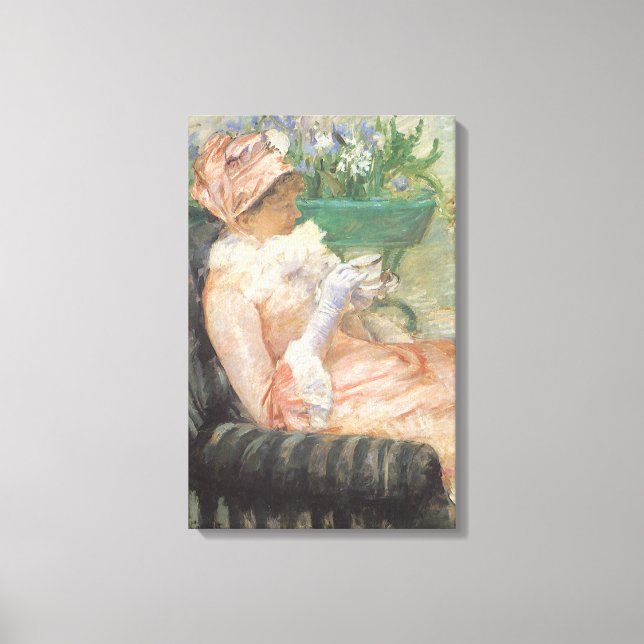 Toile Tasse de thé de Mary Cassatt, impressionnisme Vint (Recto)