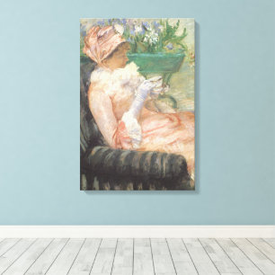 Toile Tasse de thé par Mary Cassatt, Impressionnisme Vin