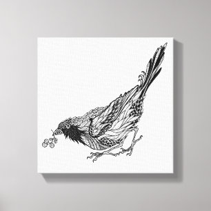 Toile Tatouage d'oiseaux 6