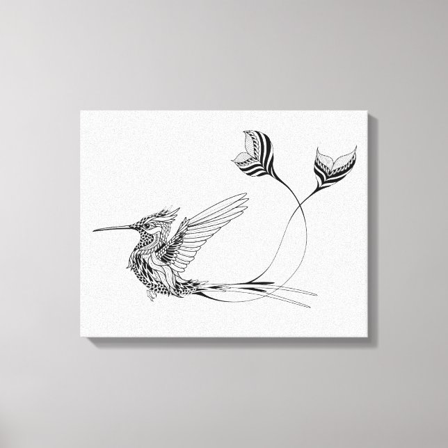 Toile Tatouage d'oiseaux psychedlic 6 (Recto)