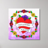 Tatouage Graffiti Art Style Mariage mariée et cham