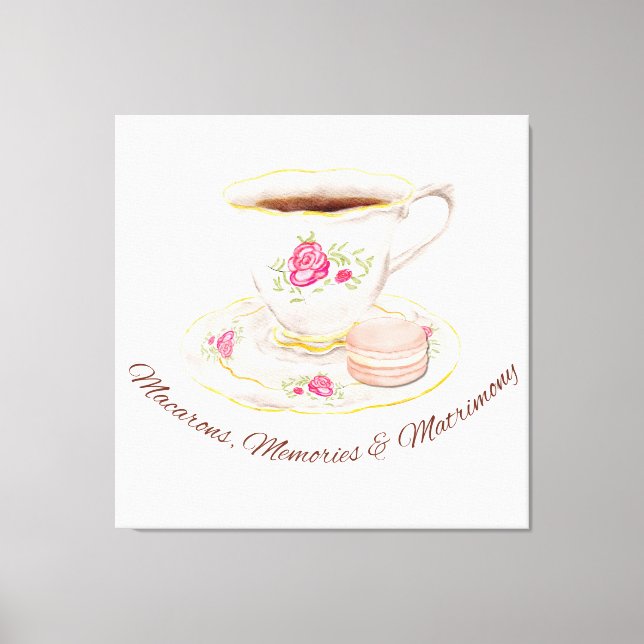 Toile Tea Party Élégante Fête des mariées Bachelorette (Recto)