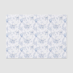 Toile Teddy Bear Chinoiserie Baby shower Tissue Paper