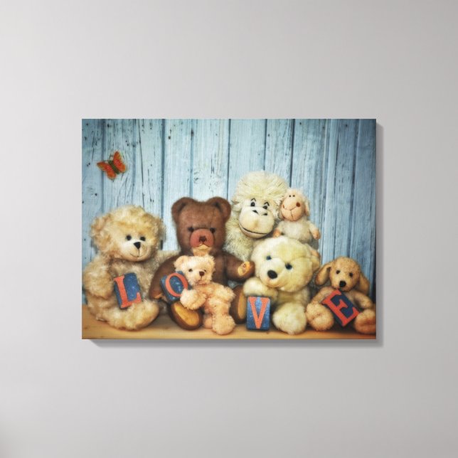 Toile Teddy mit Freunde (Recto)