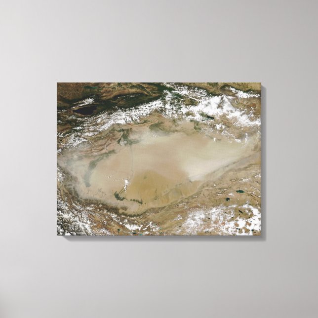Toile Tempête de poussière dans le désert de Taklimakan, (Recto)