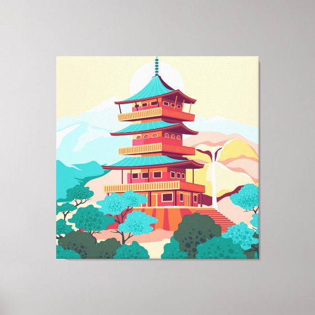 Toile Temple japonais (Recto)