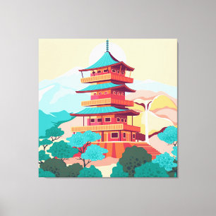 Toile Temple japonais